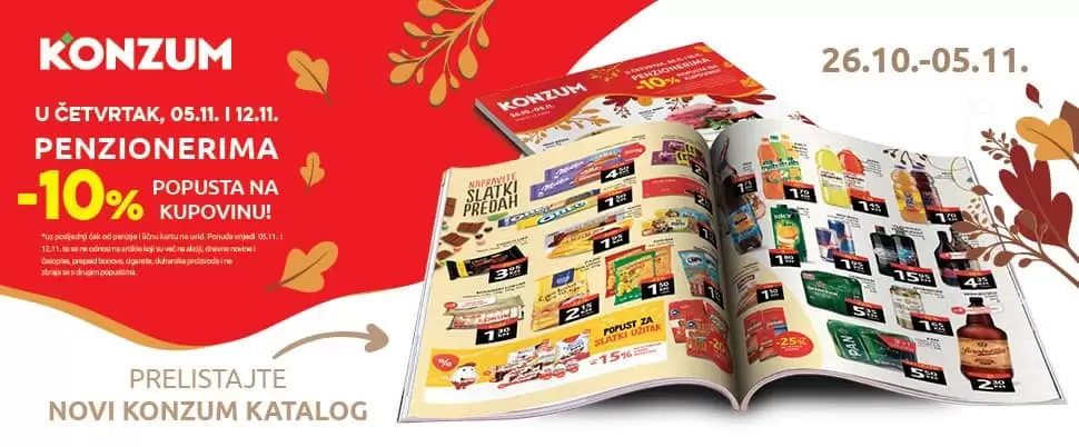 konzum katalog. konzum akcija. snizenje. akcija. popust.