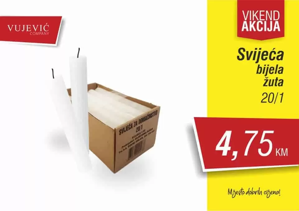 vujevic company. vujevic vikend akcija.  svijece dan mrtvih dusni dan. 