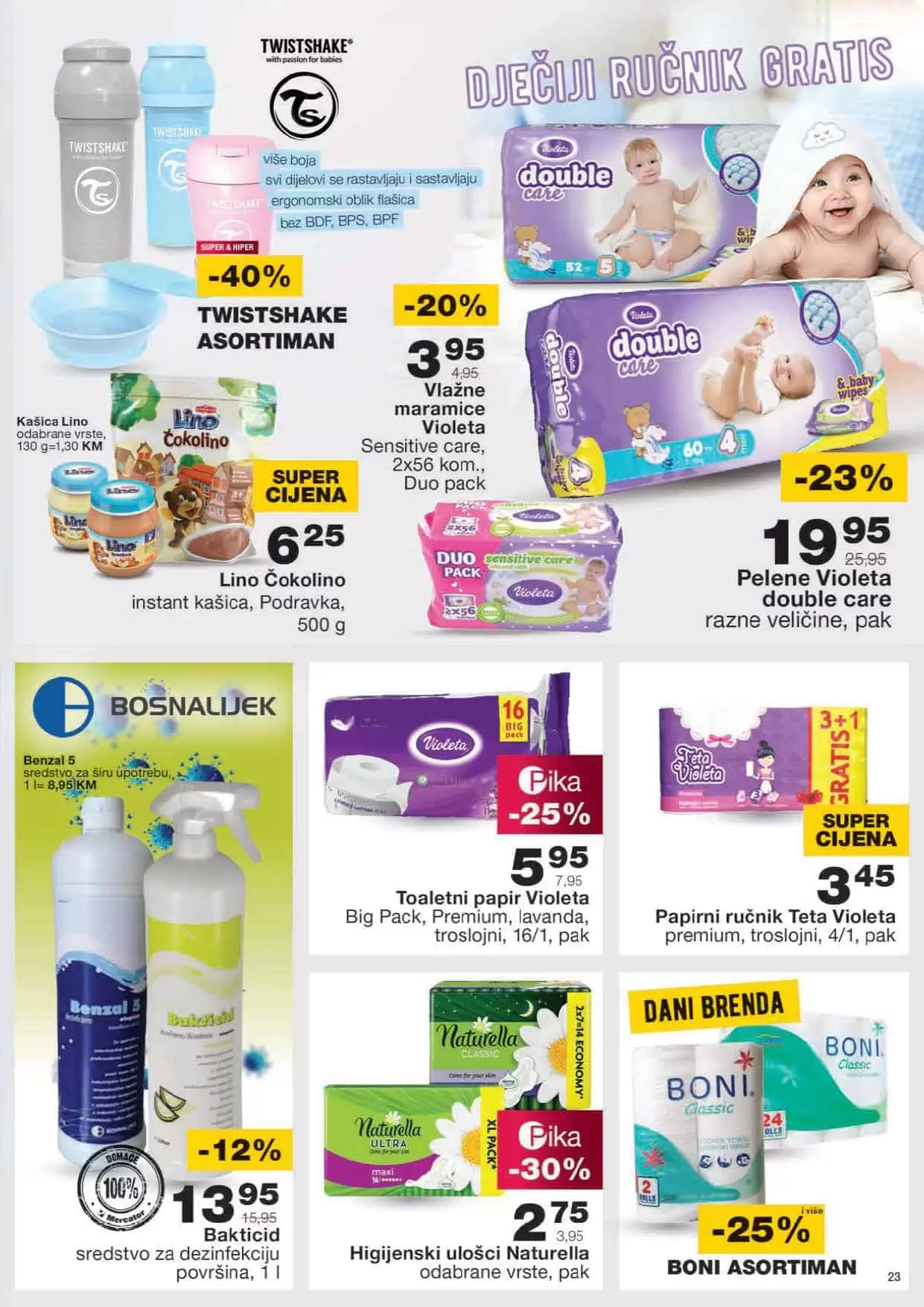 mercator katalog. mercator lozionicka. mercator akcija. mercator popust.  pelene za bebe.