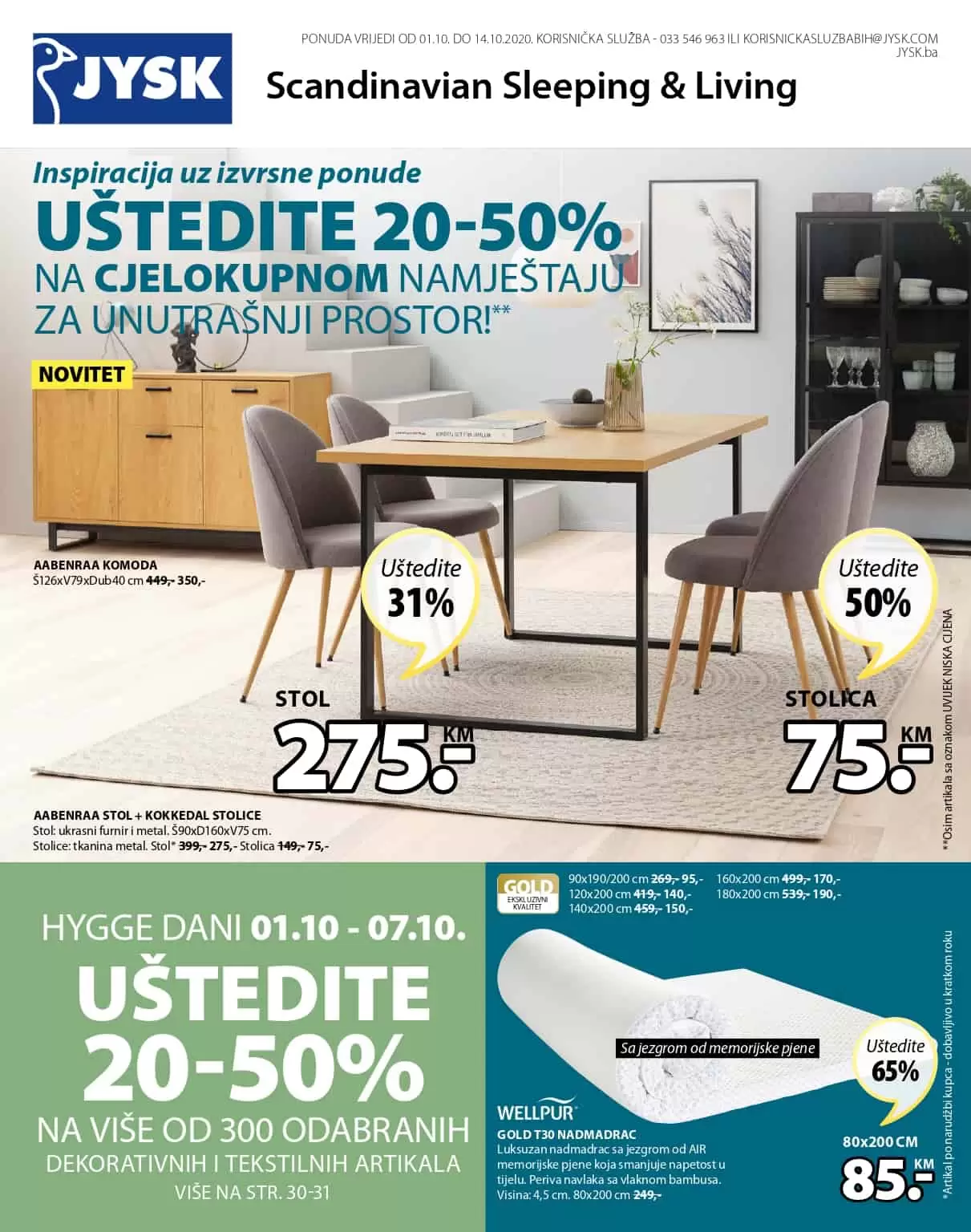 Jysk akcijski katalog. snizenje. popust. Jysk madrac, Jysk rasporodaja.