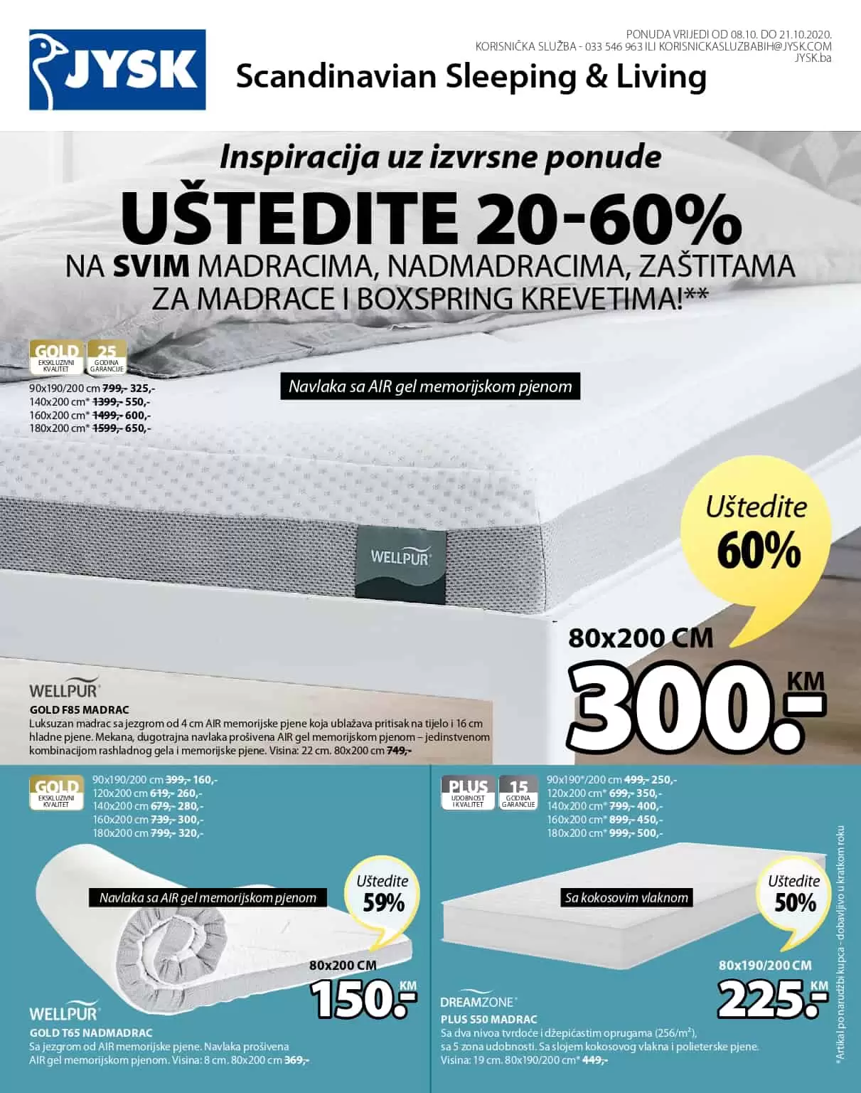 Jysk akcija. Jysk madrac. katalog. popust. snizenje.