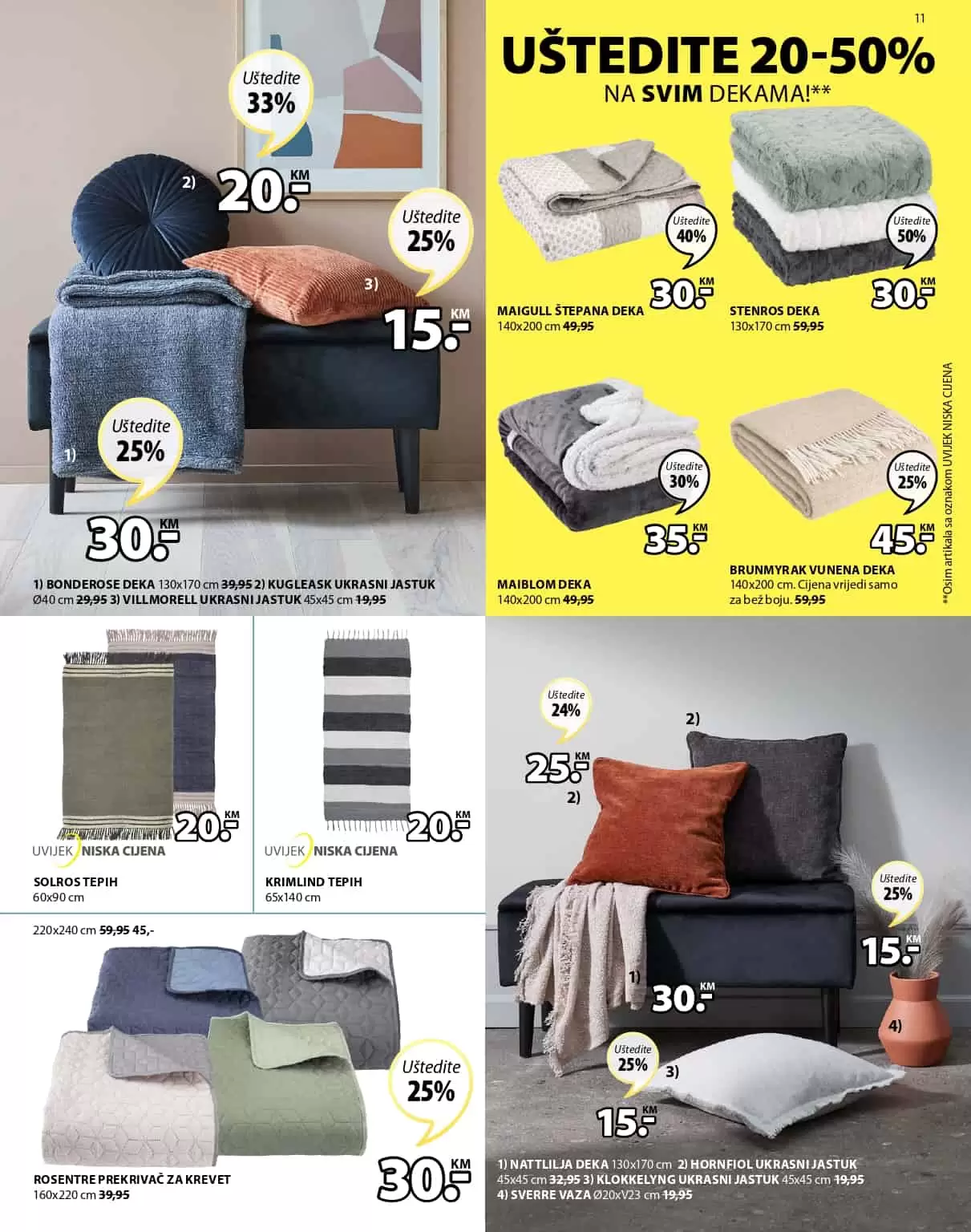 deka. mekana deka. jorgan. madrac. jastuk.