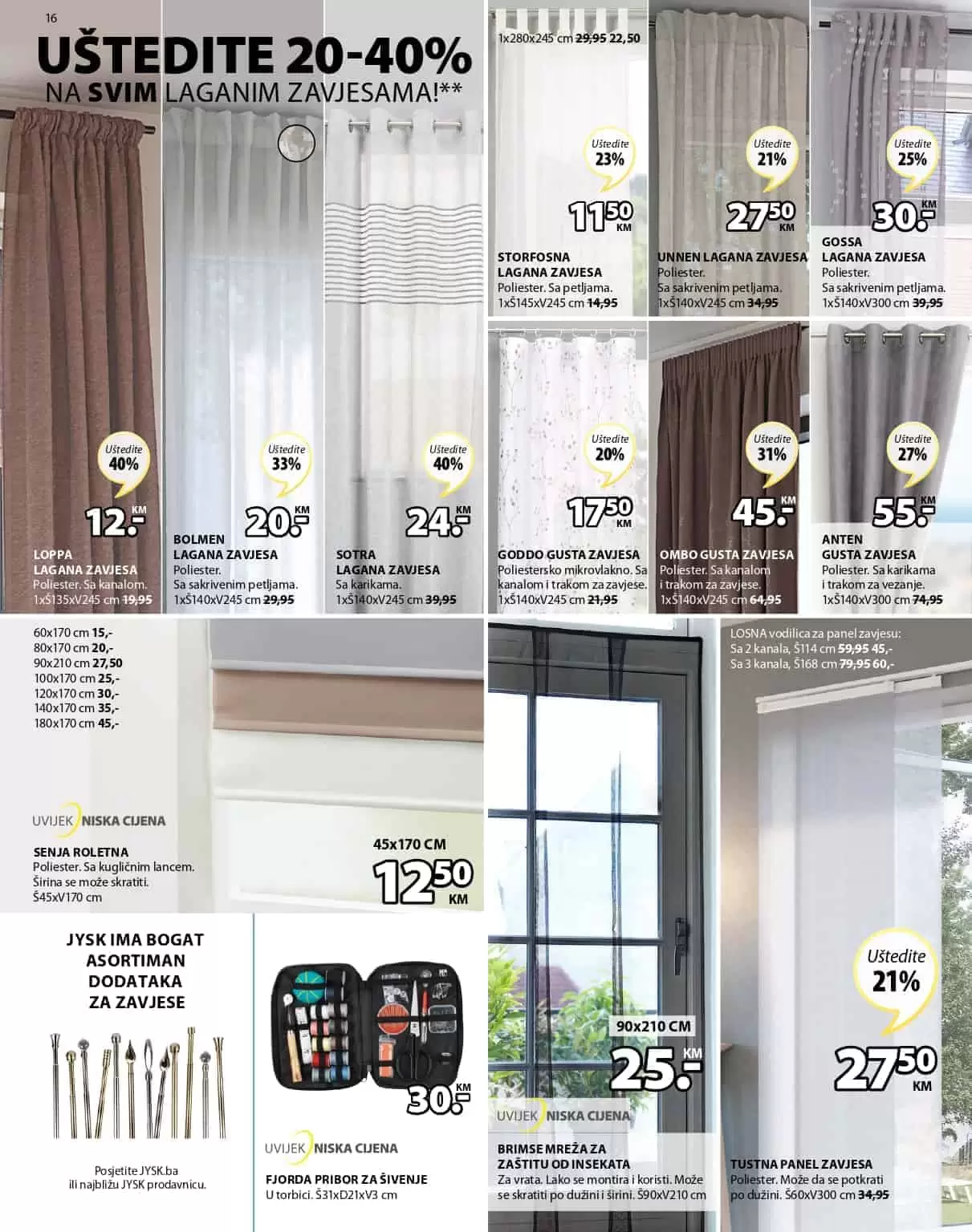 jysk akcijski katalog. jysk raspodaja. jysk snizenje. jysk popust. zavjesa. gusta zavjesa.