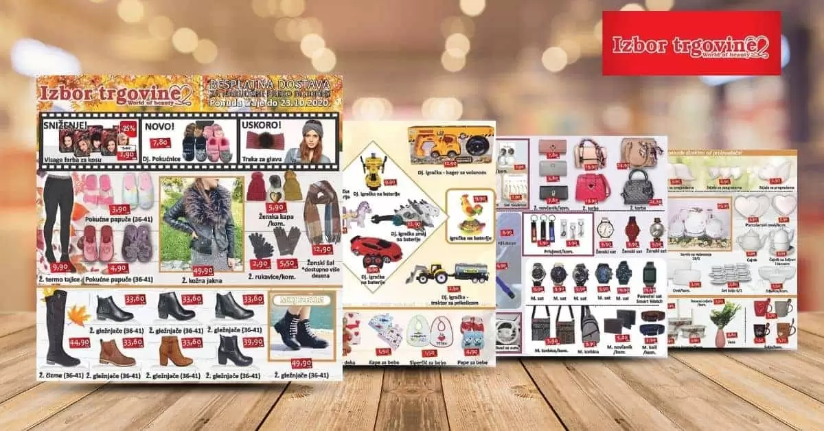izbor trgovine akcijski katalog. snizenje. akcija. popust. gdje kupiti tople cizme. sal.