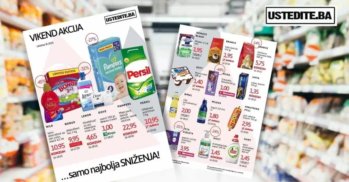 ustedite.ba snizenja. akcija. popust. katalog.