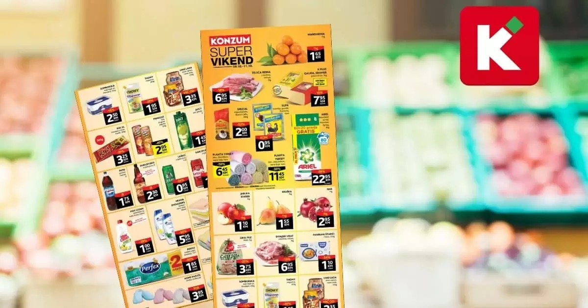 Konzum akcijski katalog. konzum snizenje. konzum akcija. snizeno. popust. katalog.