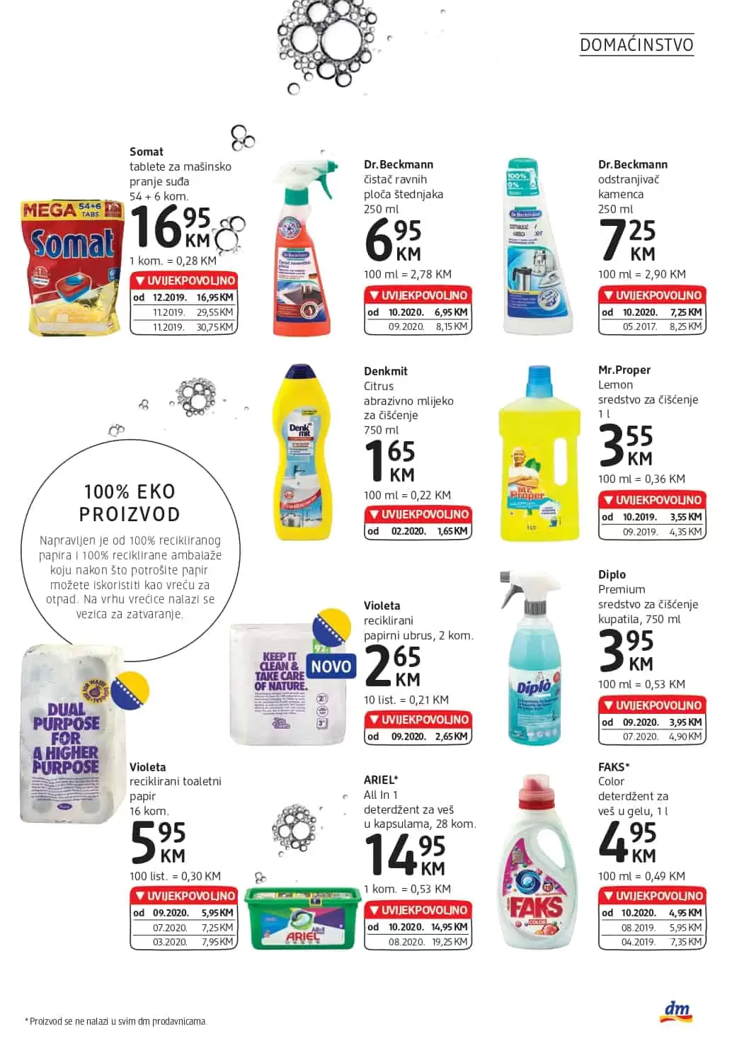 dm katalog. dm snizenje. dm akcija. dm popust. pampers, violeta. kucna hemija i oprema