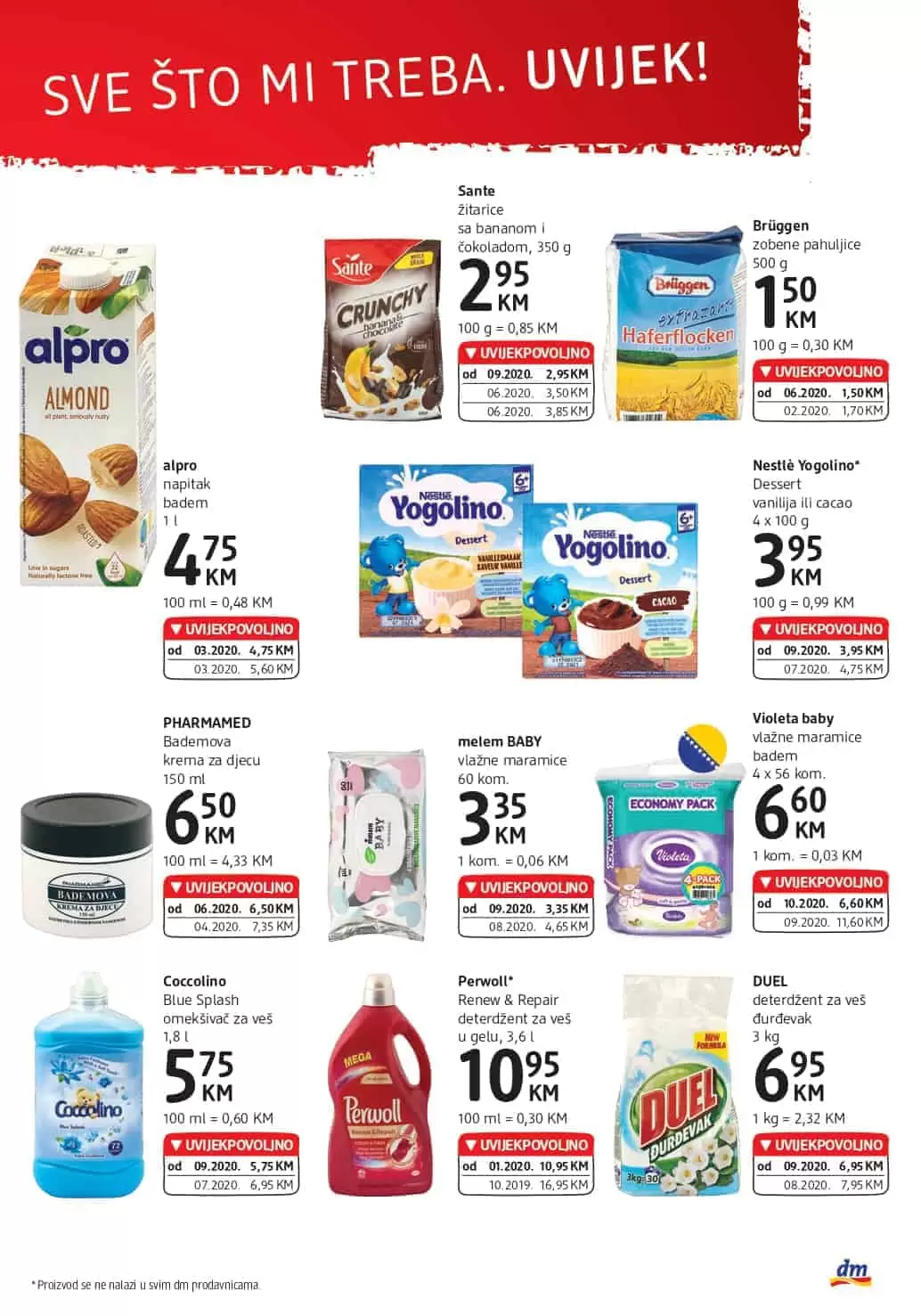 dm katalog. dm snizenje. dm akcija. dm popust. pampers, violeta. hrana za kucne ljubimce