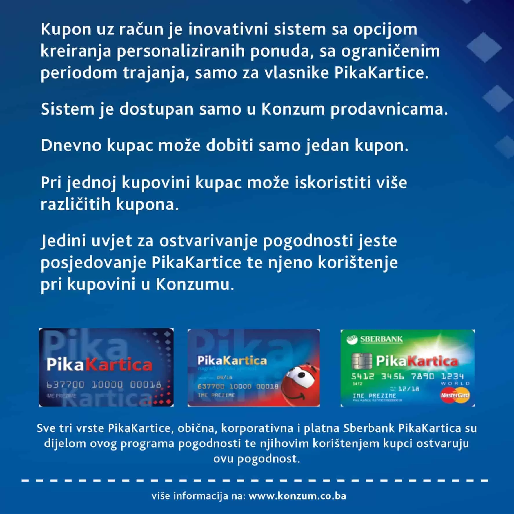 konzum pika kartica. ustedite sa pikom.  kupovina i stednja