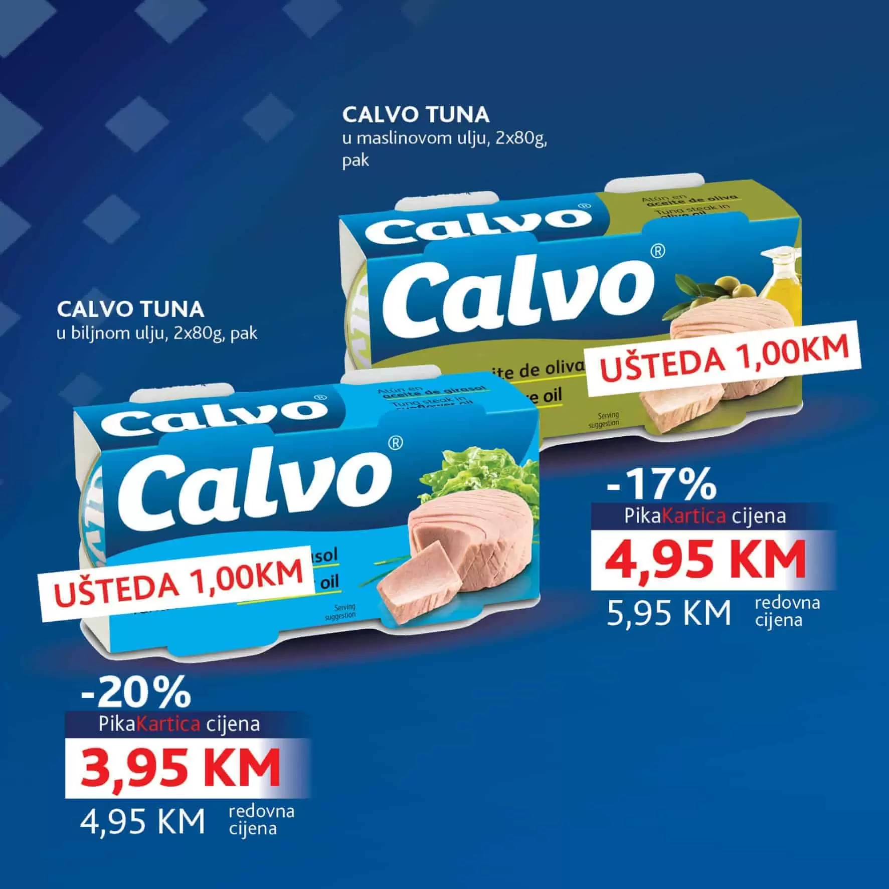 konzum pika kartica. ustedite sa pikom.  calvo riba. tunjevina. tuna. 