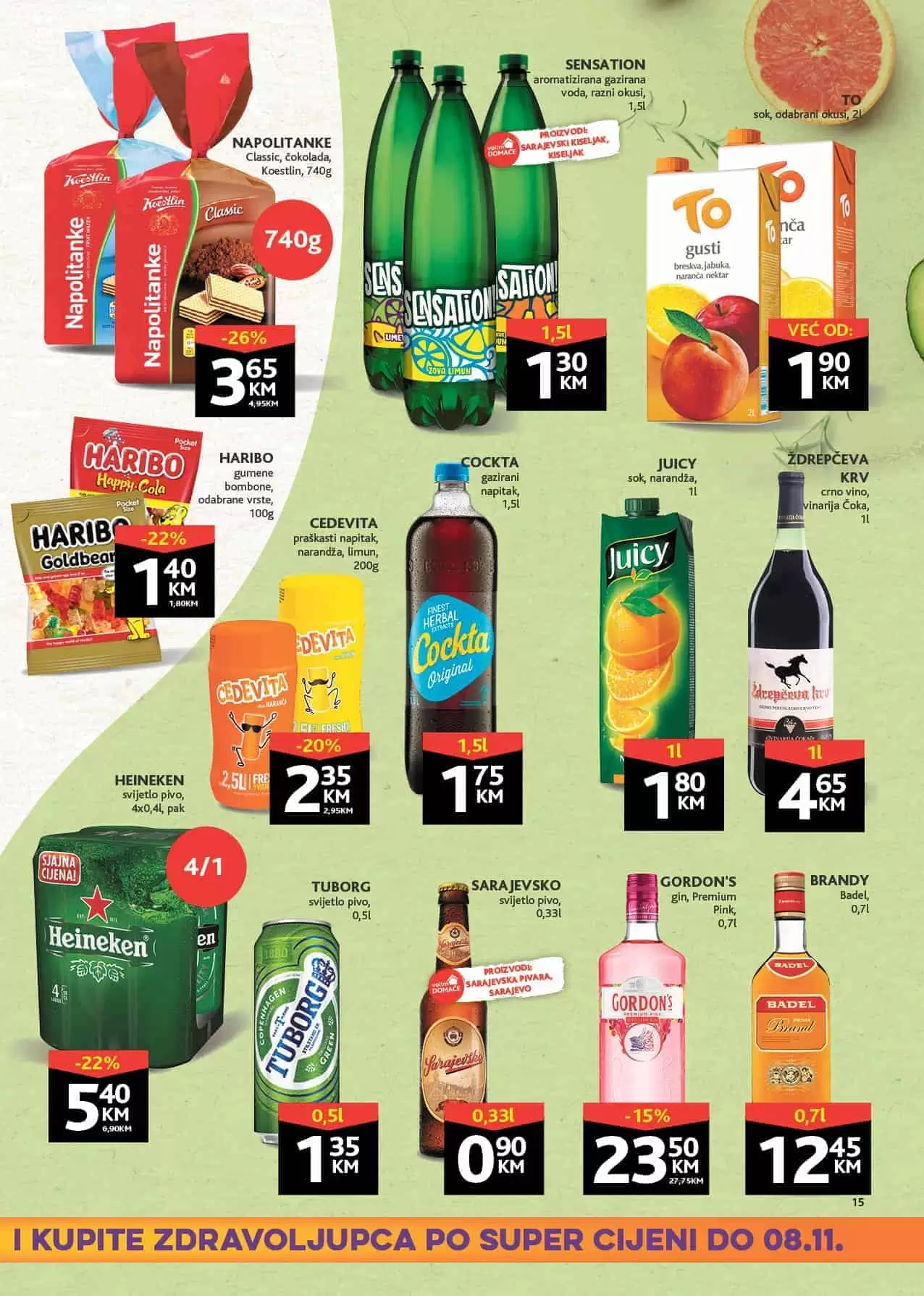 sok. kafa. konzum snizenje. konzum akcija. 