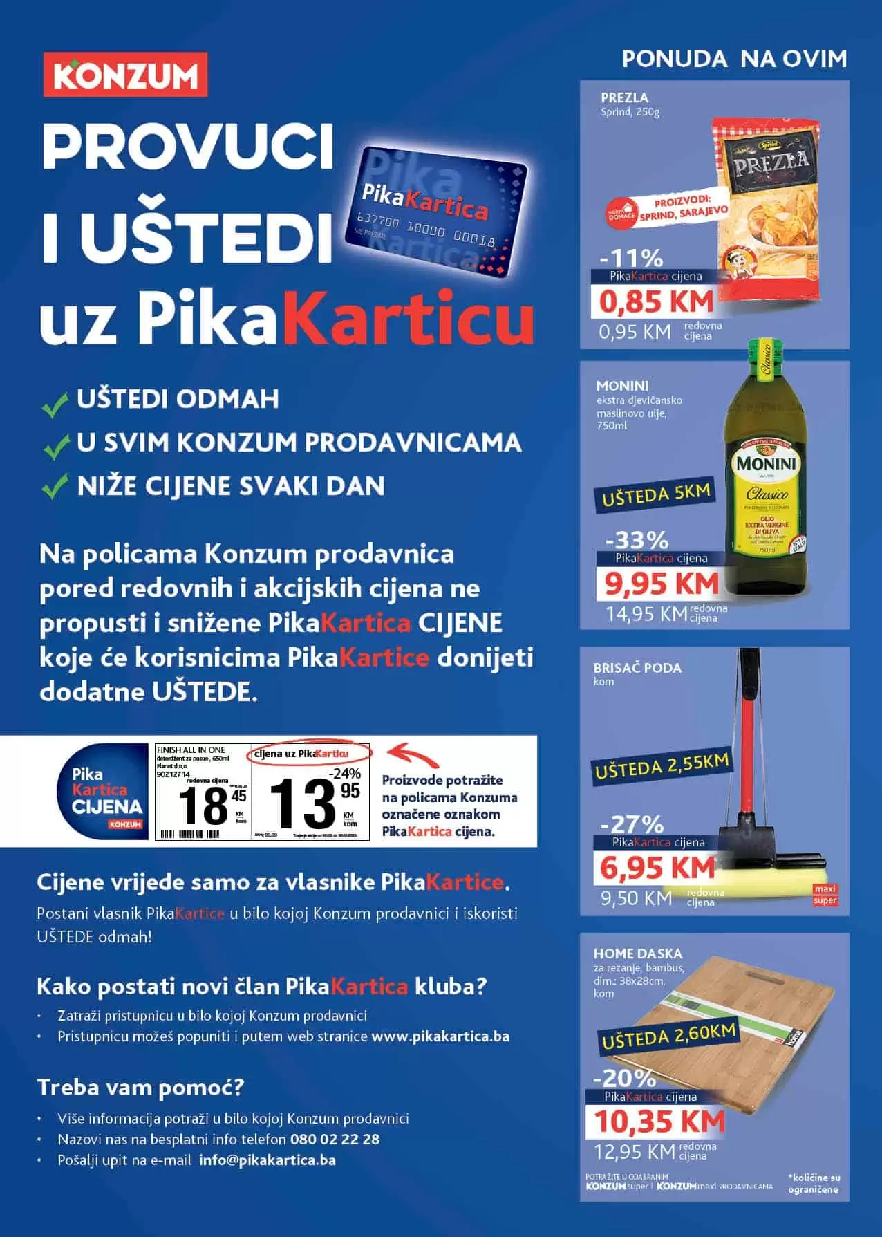 konzum katalog. konzum akcija. snizenje. akcija. popust. pika kartica. ustedite