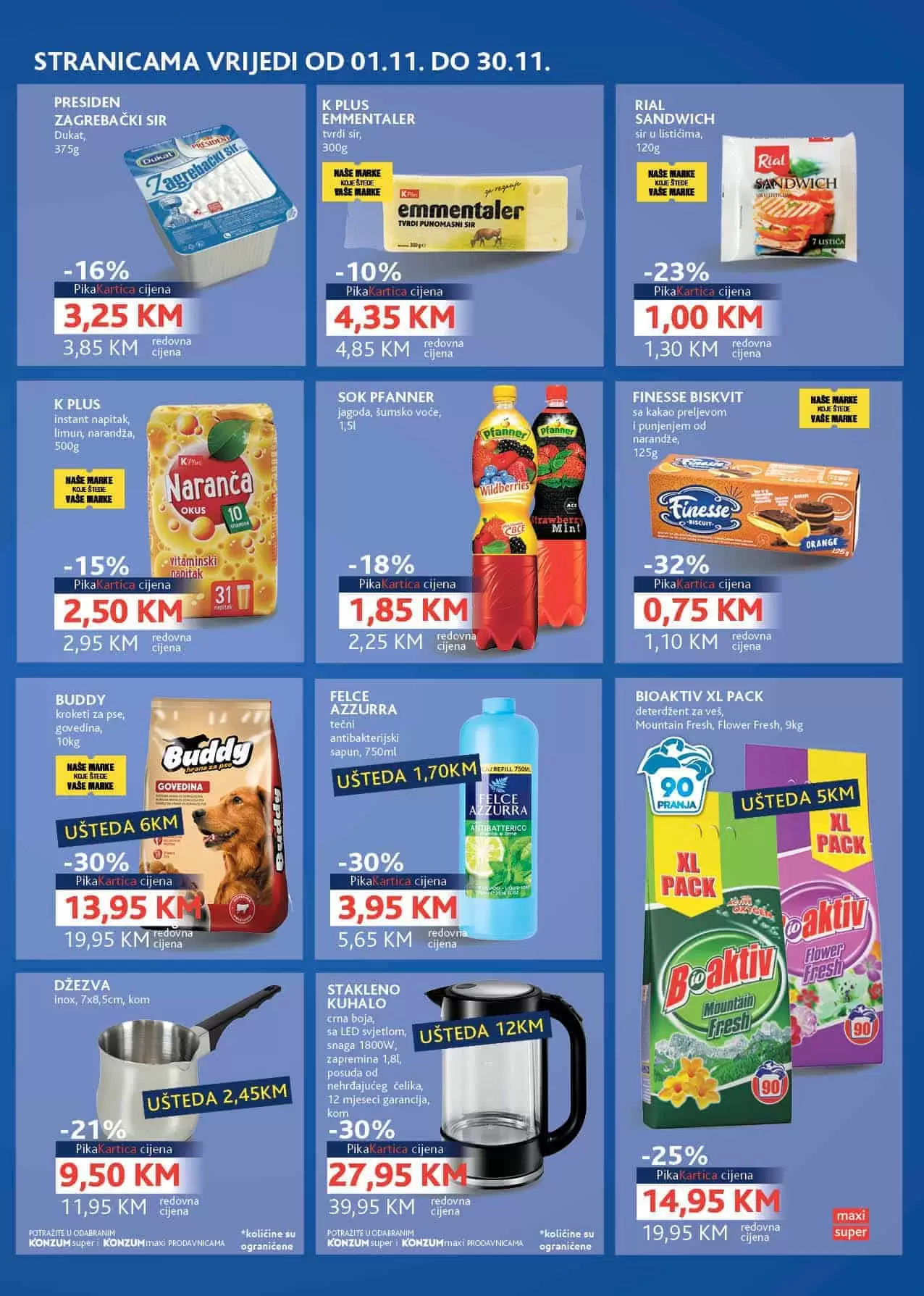 konzum katalog. konzum akcija. snizenje. akcija. popust. ustedi sa pika karticom
