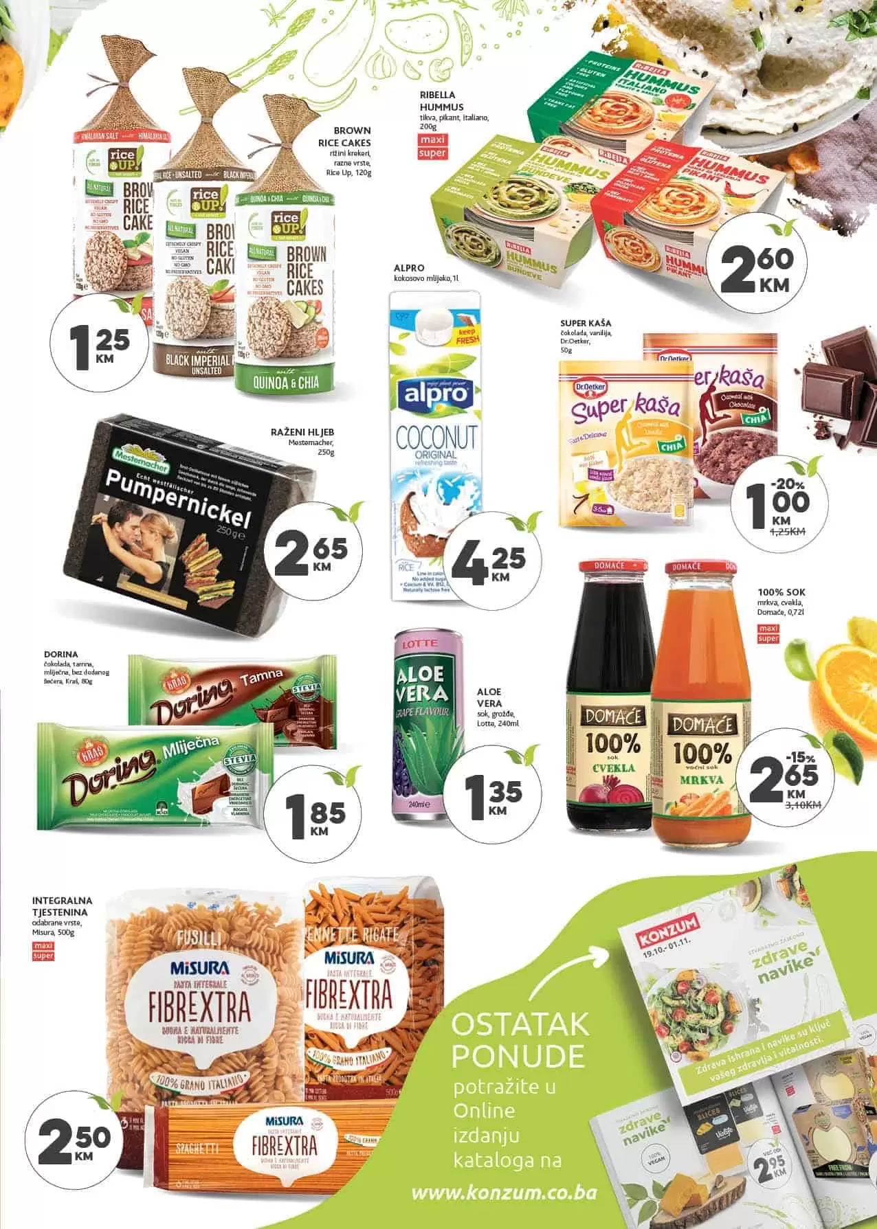 konzum katalog. konzum akcija. snizenje. akcija. popust. svjeze vice i povrce. prirodni sokovi