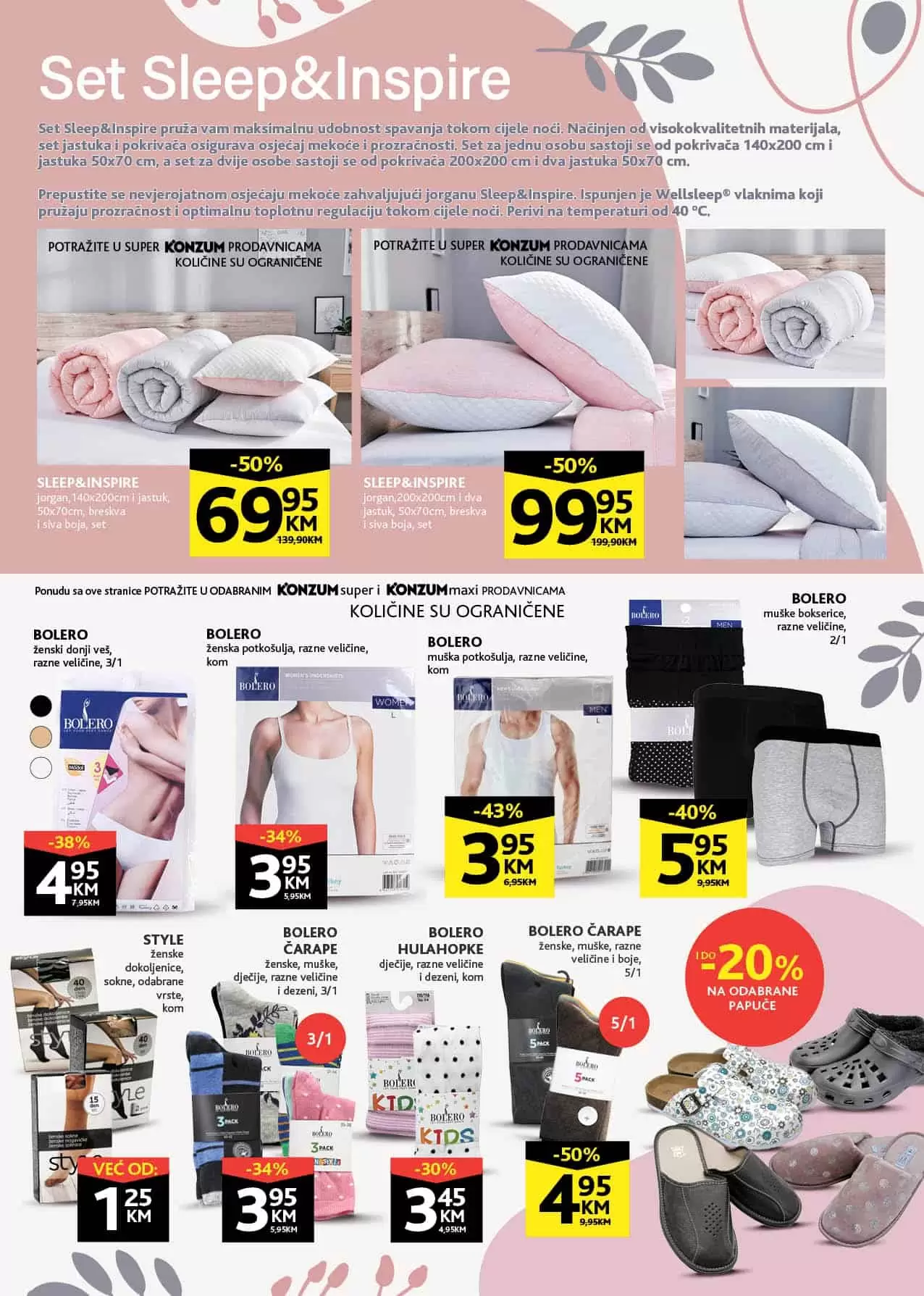 konzum katalog. konzum akcija. snizenje. akcija. popust. jastuk. jorgan.