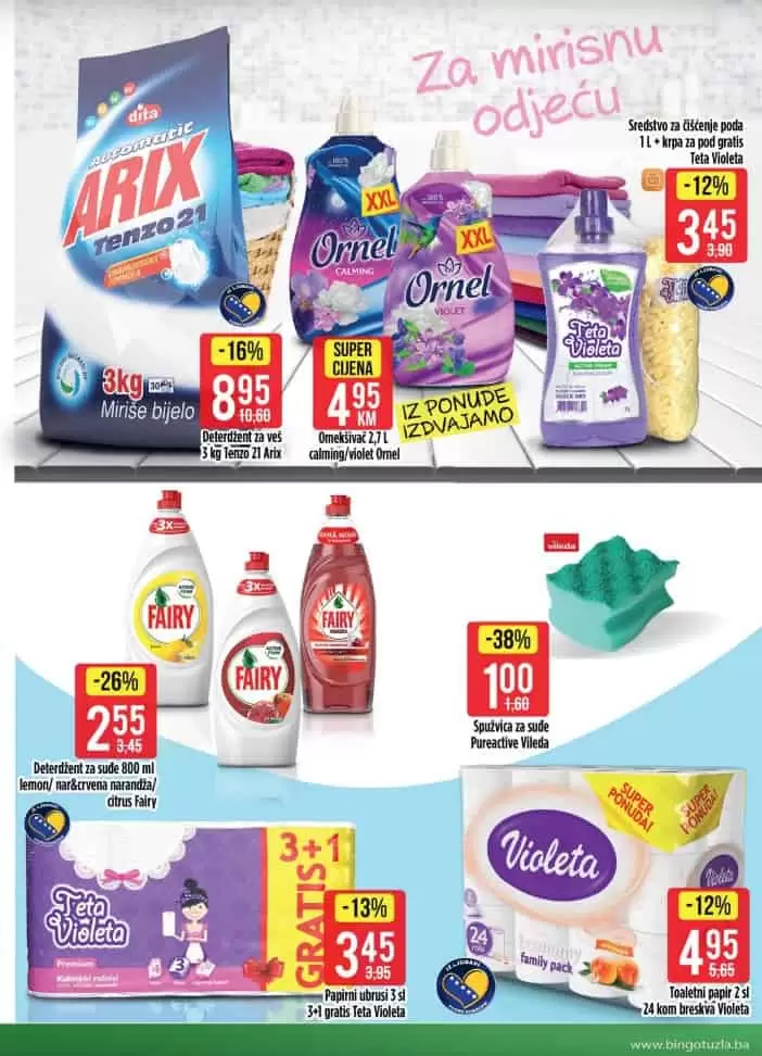 bingo akcija. bingo katalog. bingo akcija. bingo popust.  arix deterdzent. violeta omeksivac. 
