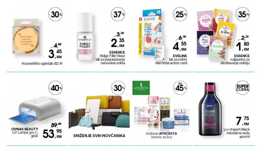 cm akcija. cm snizenje. cm popusti.  krema za lice. krema za nokte. 