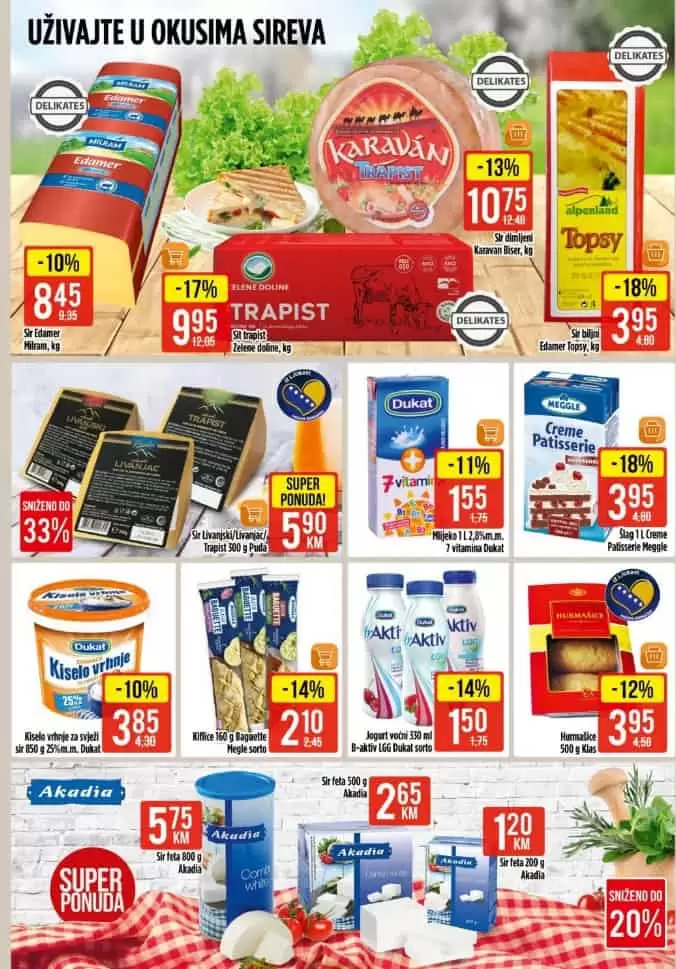 bingo senzacija. bingo snizenje. bingo akcija. bingo popust.  sir. mlijeko. mlijecni proizvodi. 