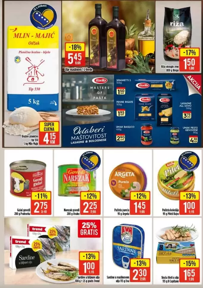 bingo senzacija. bingo snizenje. bingo akcija. bingo popust.  brasno. barilla tjestenina. 