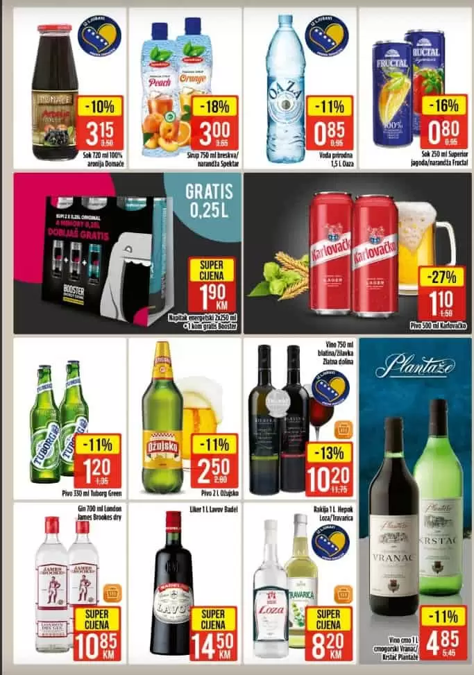 bingo senzacija. bingo snizenje. bingo akcija. bingo popust.  sarajevsko pivo. vino. 