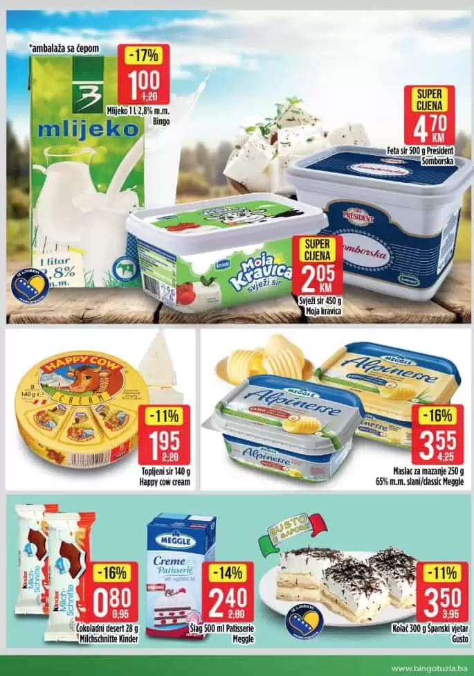 bingo akcija. bingo katalog. bingo akcija. bingo popust.  zdenka sir. meggle kajmak. 