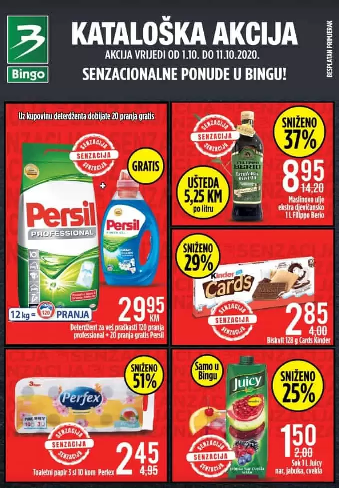 bingo akcijski katalog. snizenje. popust. akcija. snizeno. 