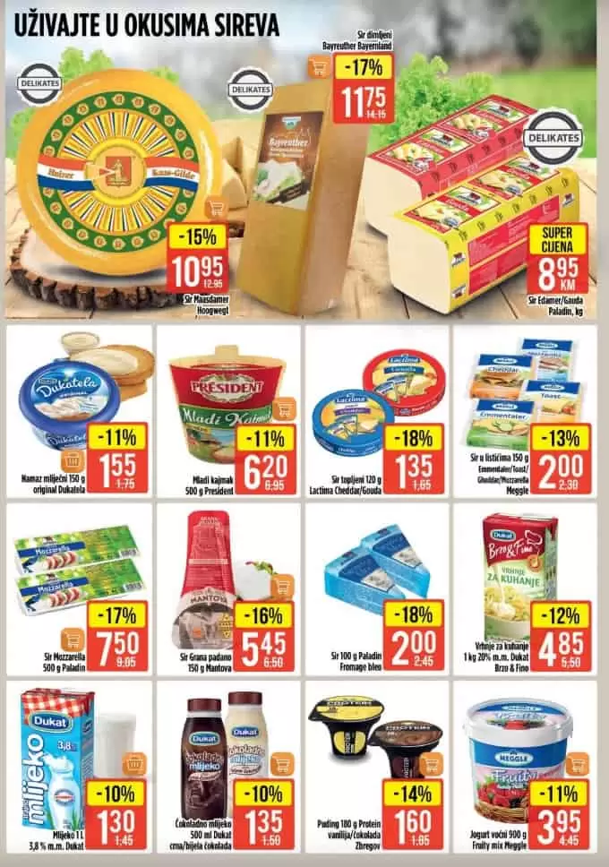 bingo akcijski katalog. snizenje. popust. akcija. snizeno.  sir. edamer. sve vrste sireva. topljeni sirevi.  