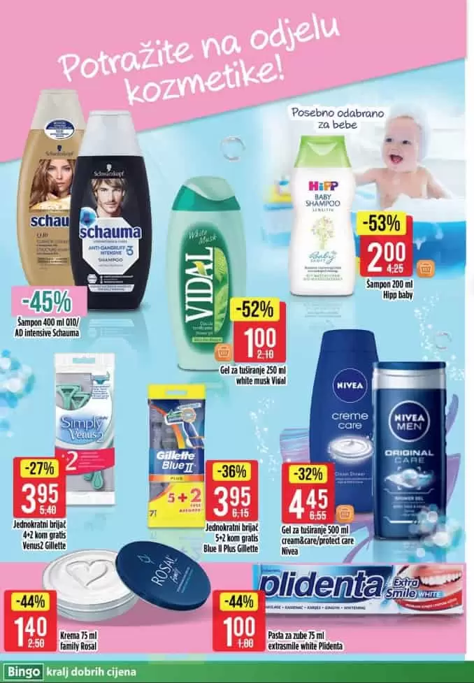 bingo akcija. bingo katalog. bingo akcija. bingo popust.  nivea losion. schauma sampon. losion tijelo. 