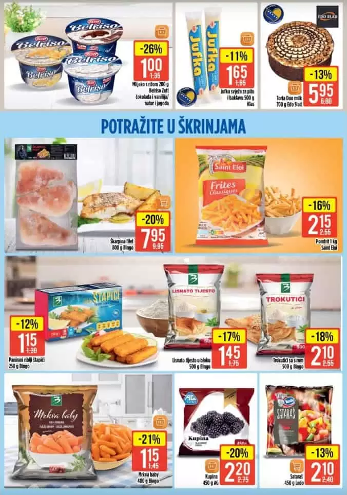 bingo akcijski katalog. snizenje. popust. akcija. skiflice smrznute gotovo za 5 minutanizeno.  bingo smrznuto. 
