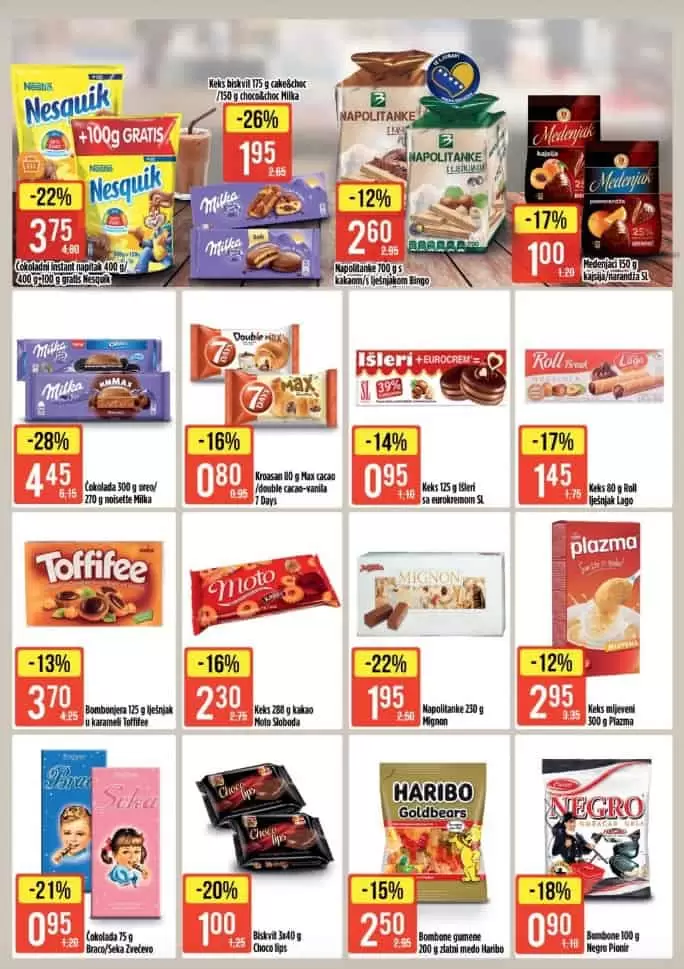bingo akcijski katalog. snizenje. popust. akcija. snizeno.  milka cokolada. 