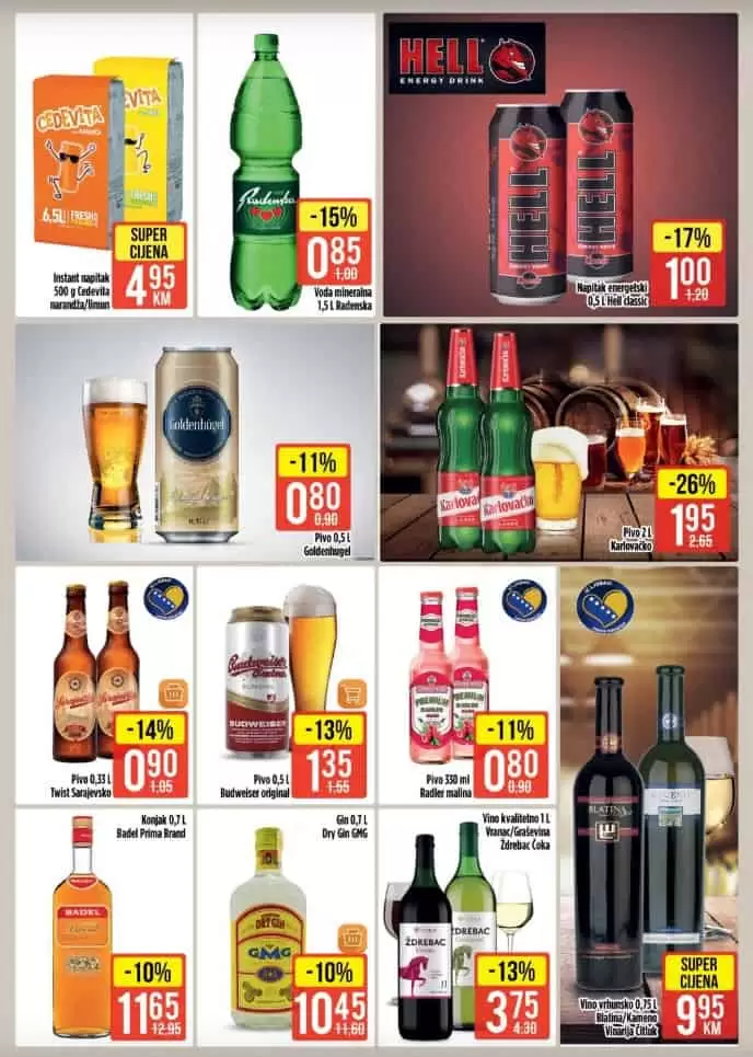 bingo akcijski katalog. snizenje. popust. akcija. snizeno.  pivo. vino. 