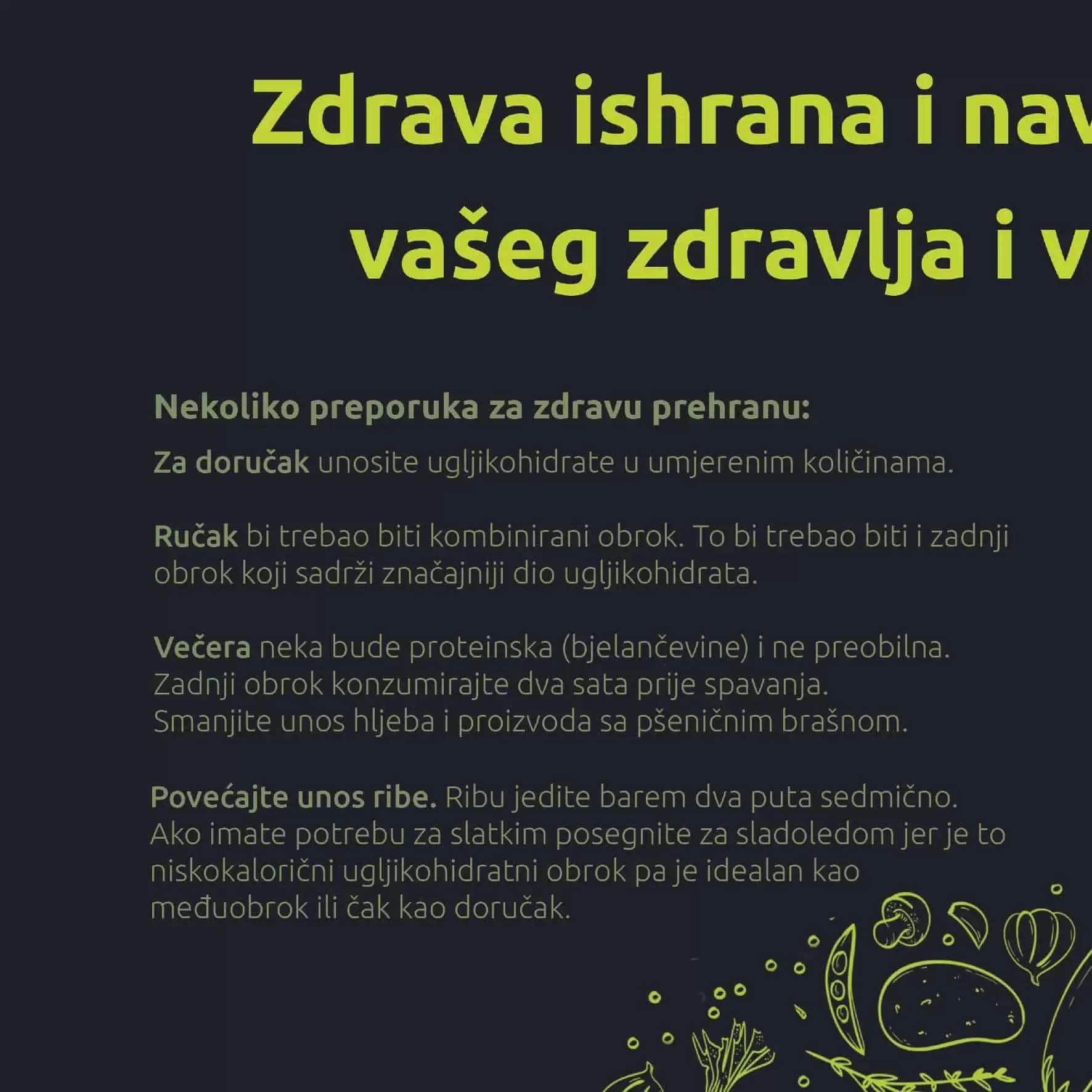 zdrava ishrana savjeti 