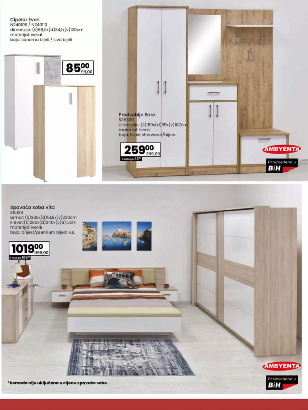 spavaca soba. ormar. krevet za spavacu sobu. bracni krevet.