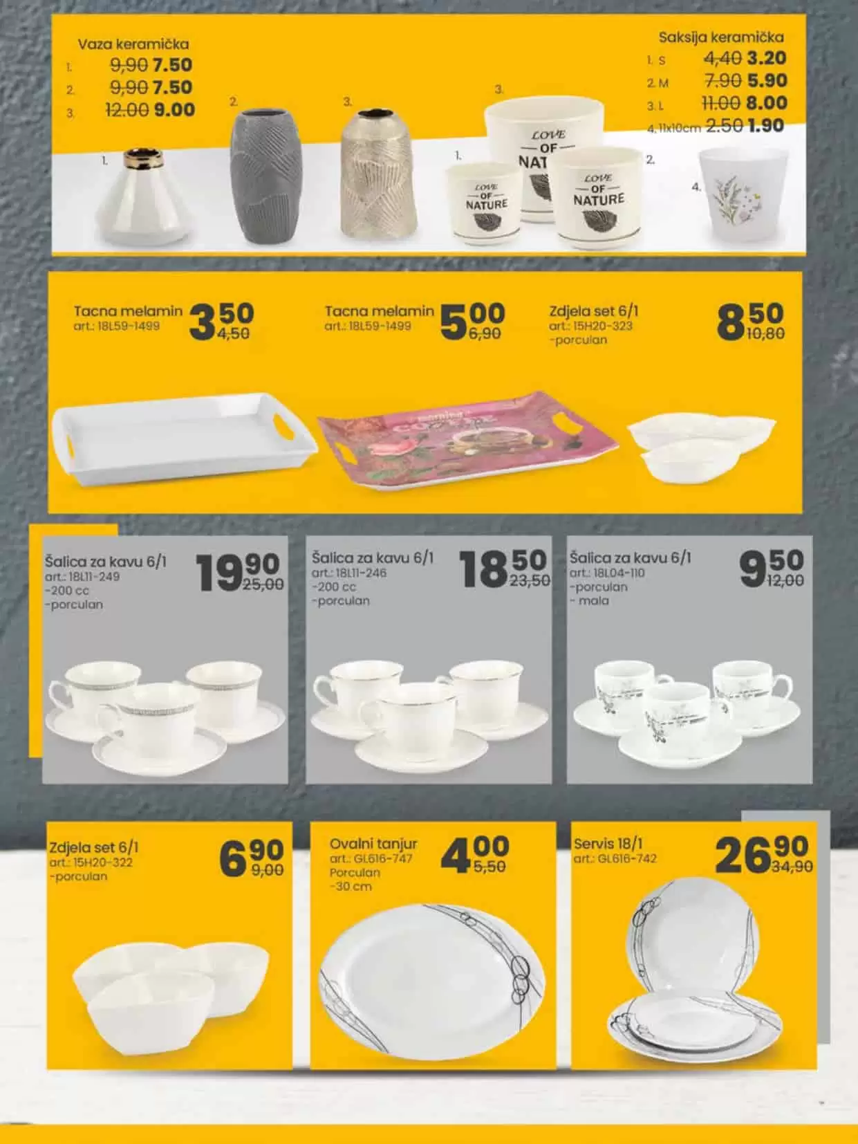 servis za rucavanje.