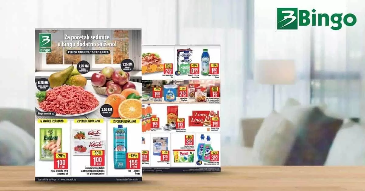 bingo akcijski katalog. snizenje. popust. akcija. snizeno.