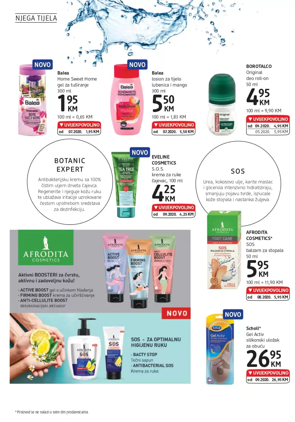 dm katalog. njega tijela kreme za ruke. afrodita krema za ruke. 