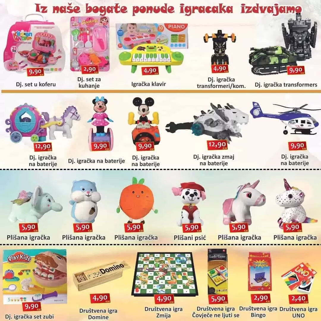 izbor trgovine katalog. akcija. popust. igracke