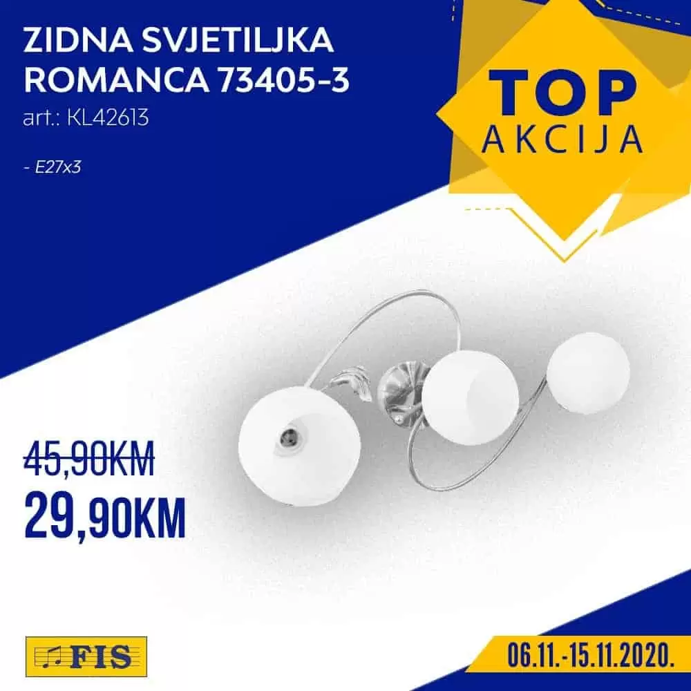 Fis TOP akcija. Fis snizenje.  zidna svjetiljka