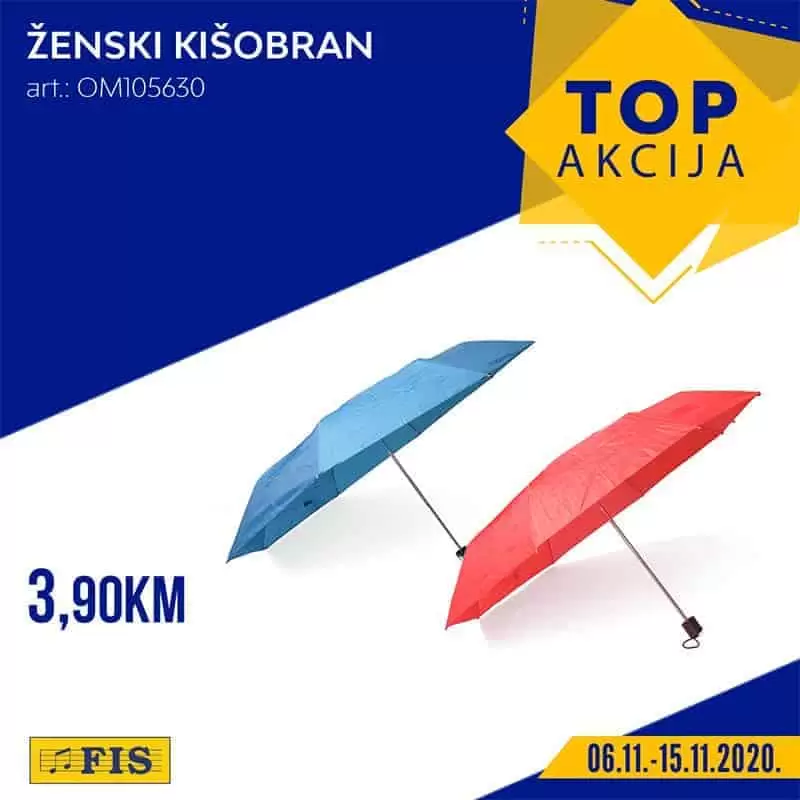 Fis TOP akcija. Fis snizenje.  zenski kisobran