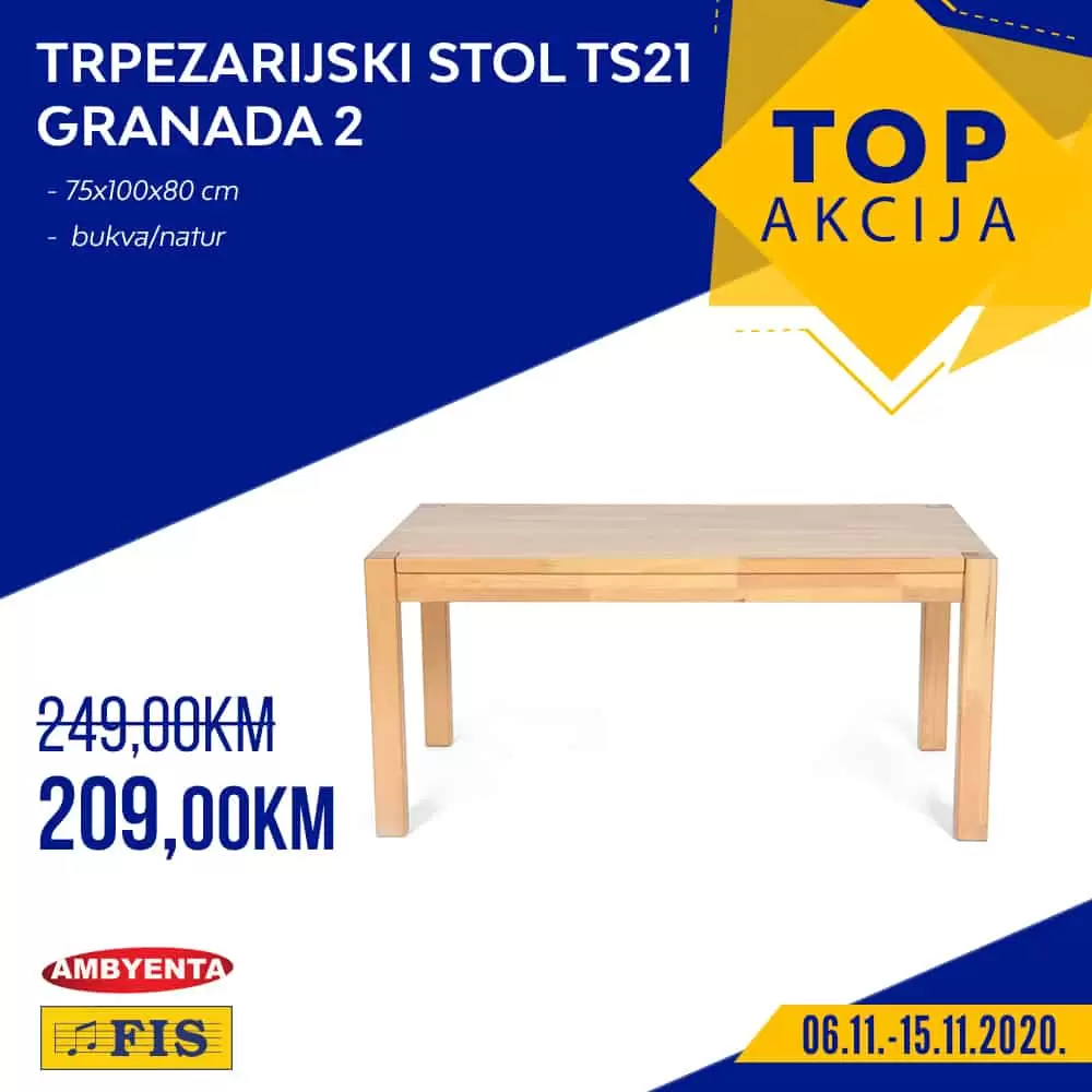 Fis TOP akcija. Fis snizenje.  trpezarijski stol. stolica