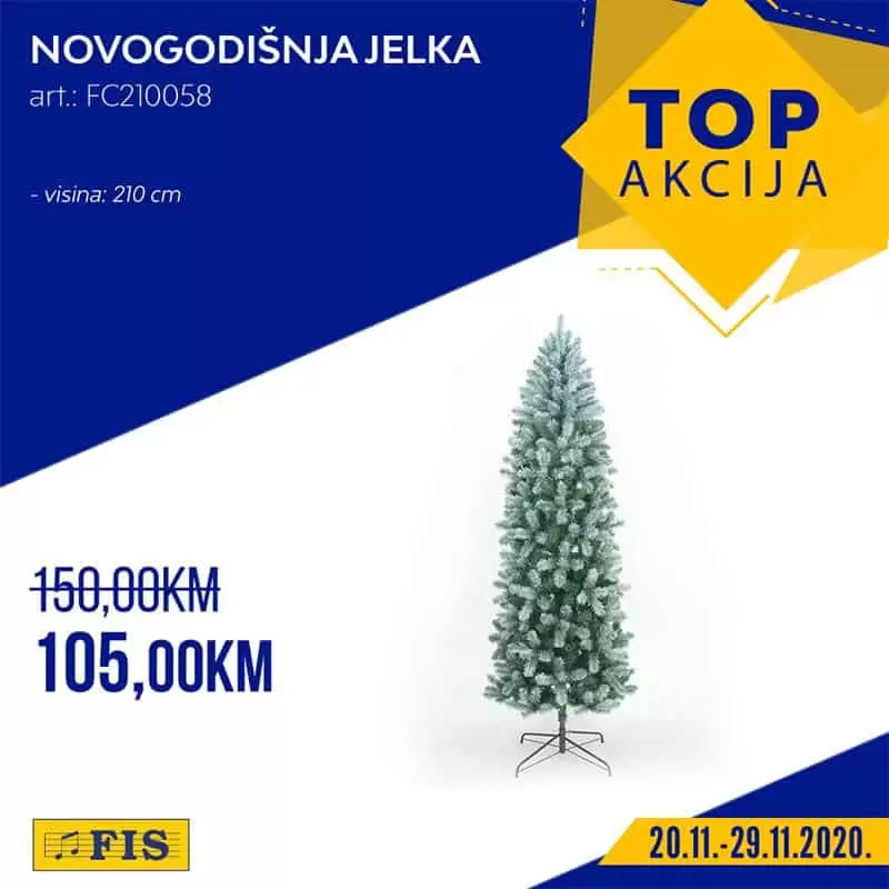 fis top akcija. snizenje. popust. katalog. novogodisnja jelka