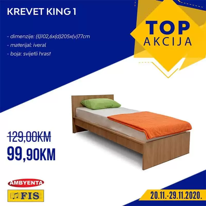 fis top akcija. snizenje. popust. katalog. krevet king