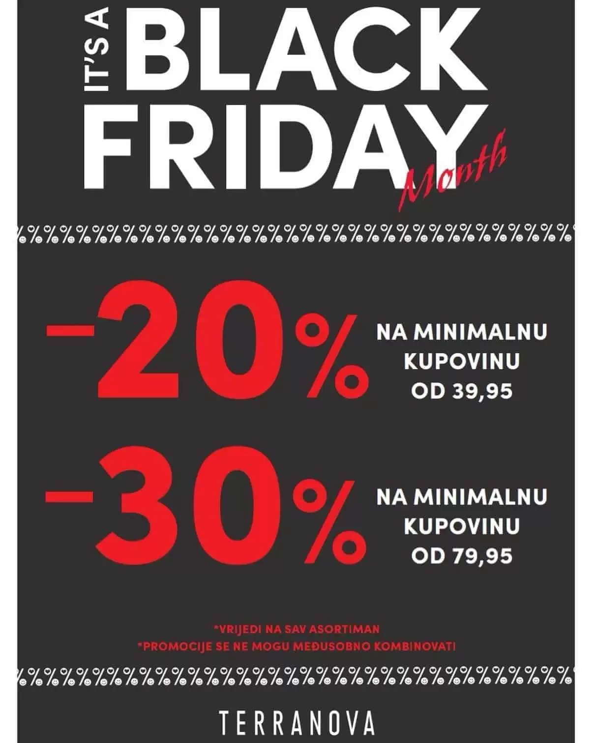 Black Friday u Terranova prodavnici 
