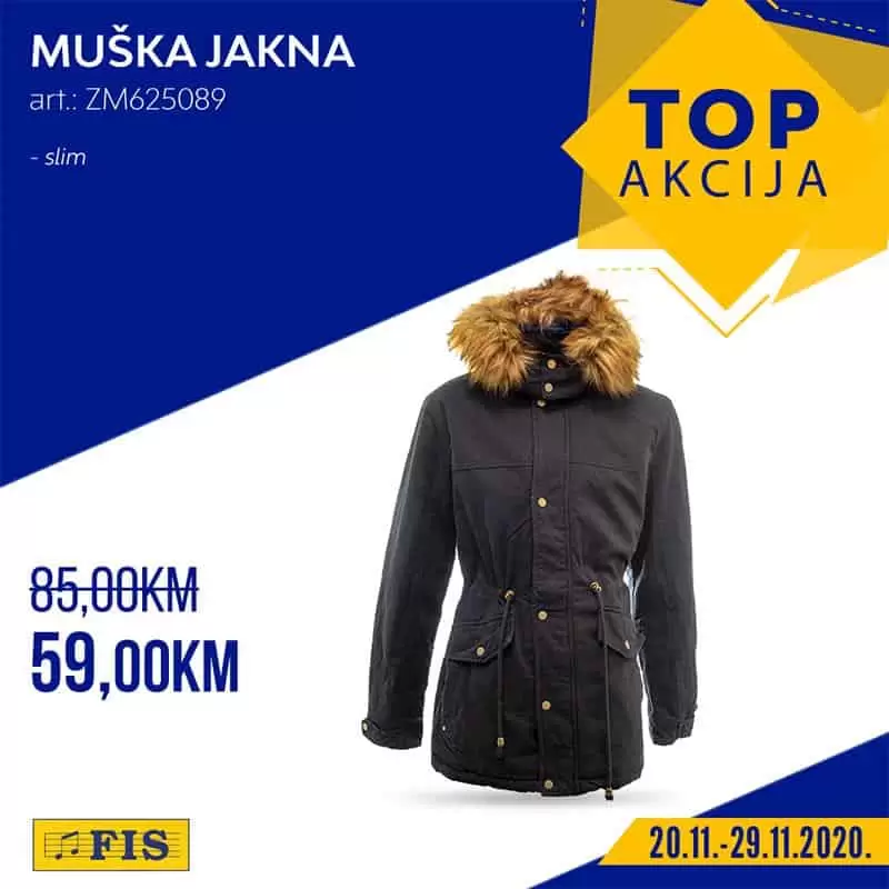 fis top akcija. snizenje. popust. katalog. muska jakna