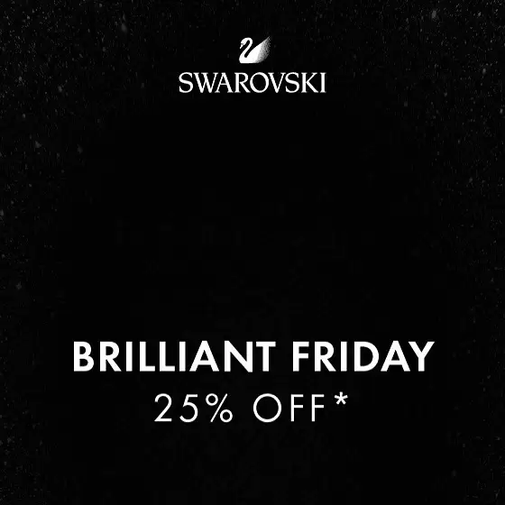 Promocija za Black Friday podrazumijeva -25% popusta na cjelokupnu ponudu nakita kao i 10% popusta na satove ?? Promocija isključuje već snižene artikle, muške satove kao i kolekciju sunačanih naočara