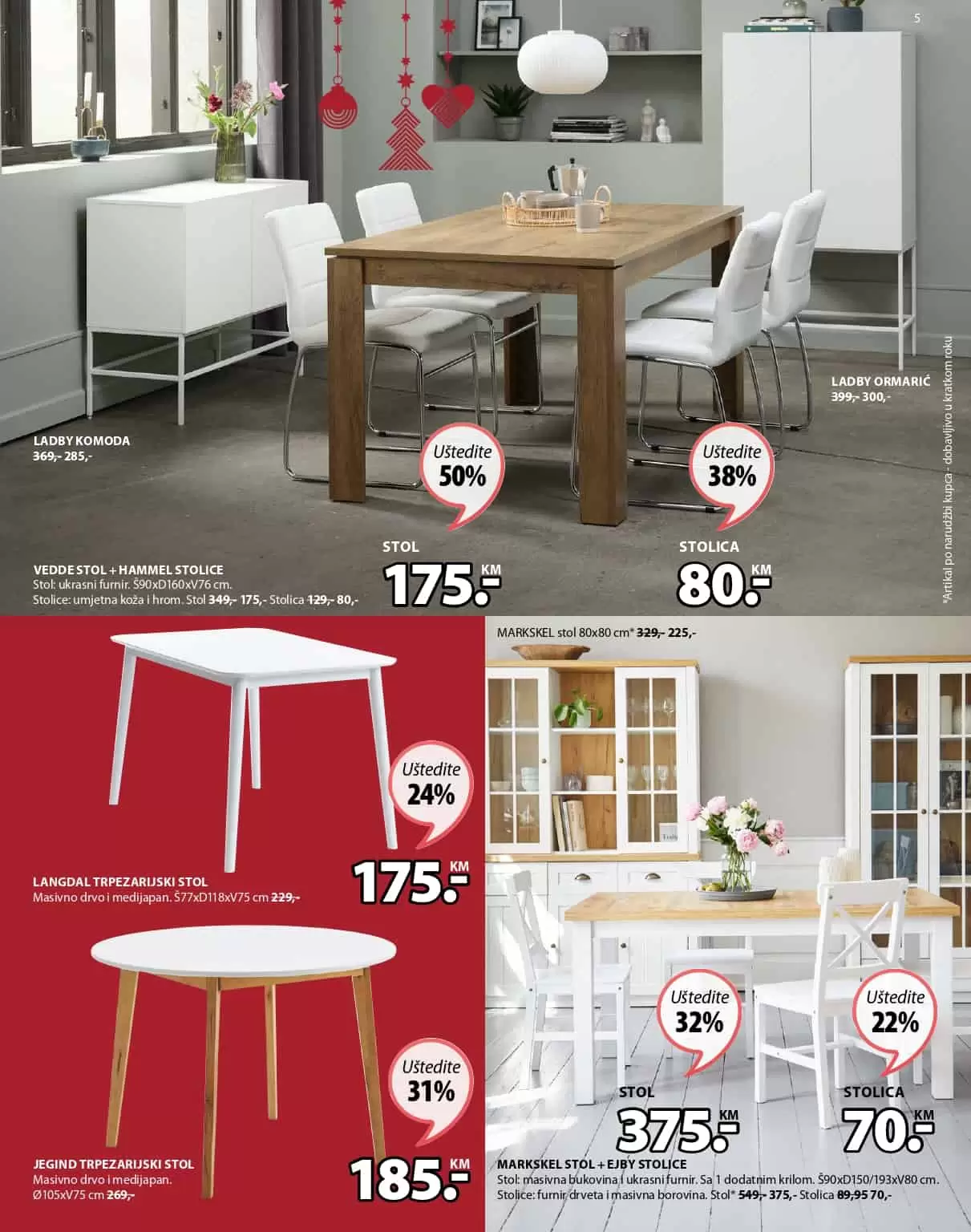 jysk akcijski katalog. jysk raspodaja. jysk snizenje. jysk popust.  klub stol. stol . trpezarijski stol. stolica. stolica za trpezariju. 