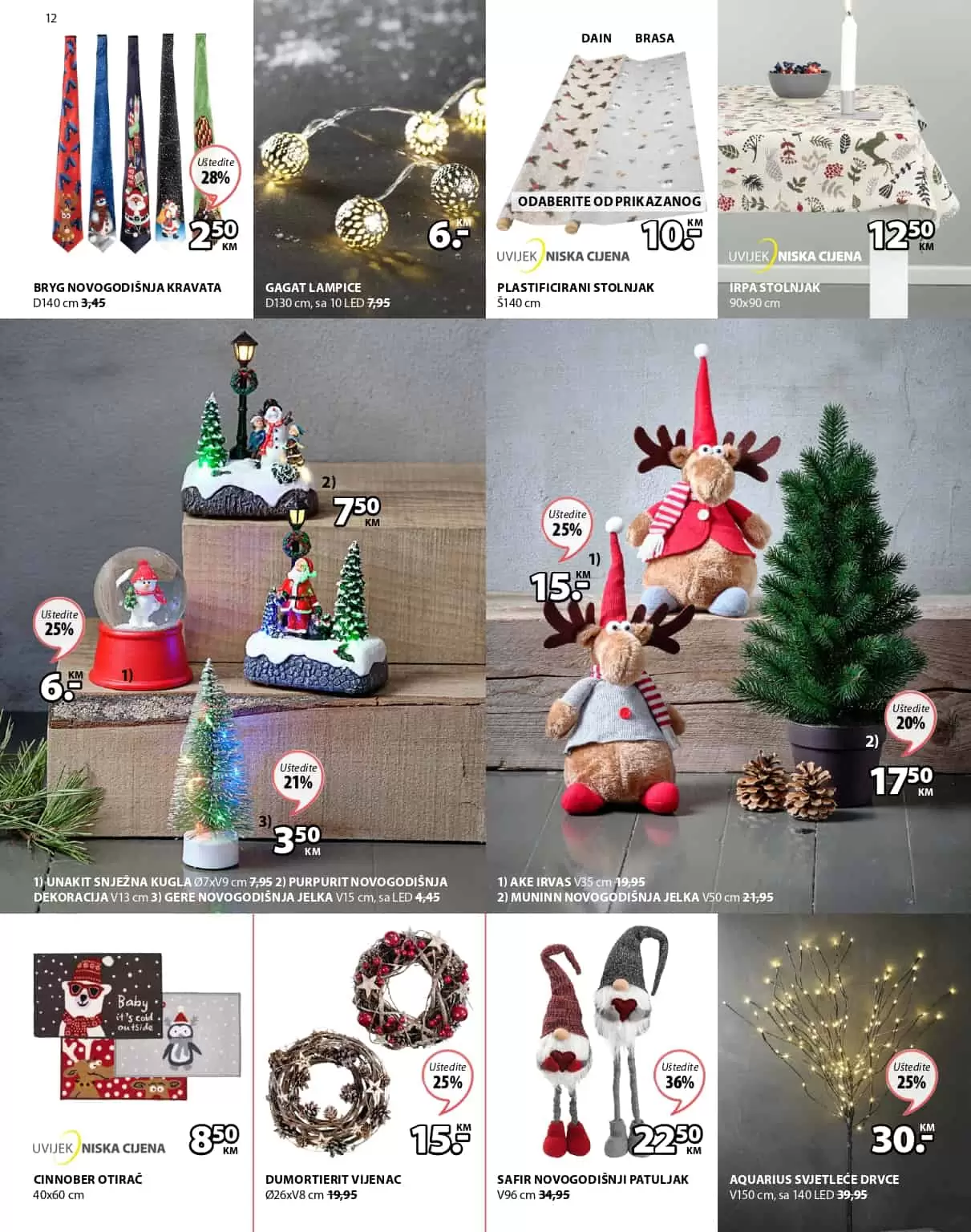 jysk akcijski katalog. jysk raspodaja. jysk snizenje. jysk popust. novogodisnji asortiman. jelka. deda mraz. 