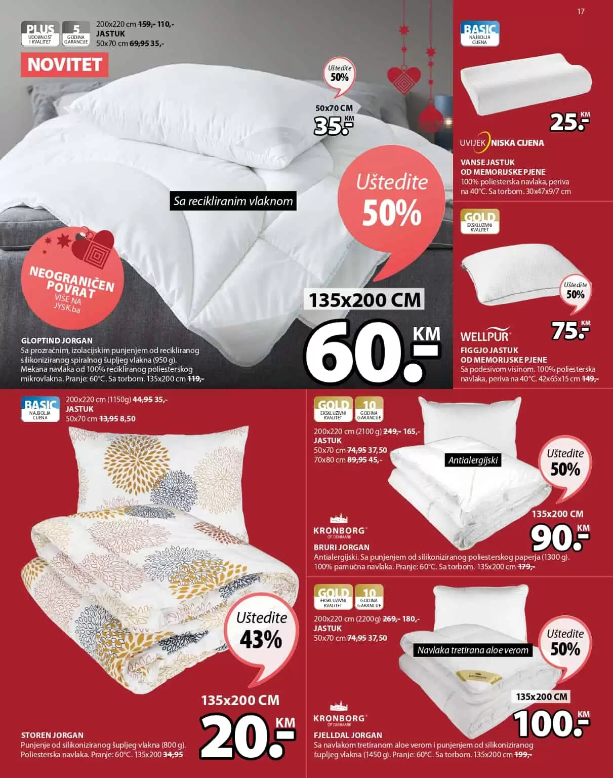 jysk akcijski katalog. jysk raspodaja. jysk snizenje. jysk popust.  kako izabrati jastuk. koji jorgan odabrati. 