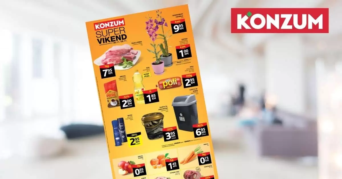 Konzum akcijski katalog. konzum snizenje. konzum akcija. snizeno. popust. katalog.