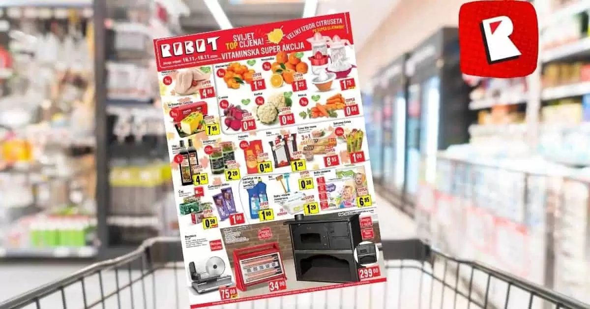 Robot akcijski katalog. snizenje. akcija. popust. snizeno.